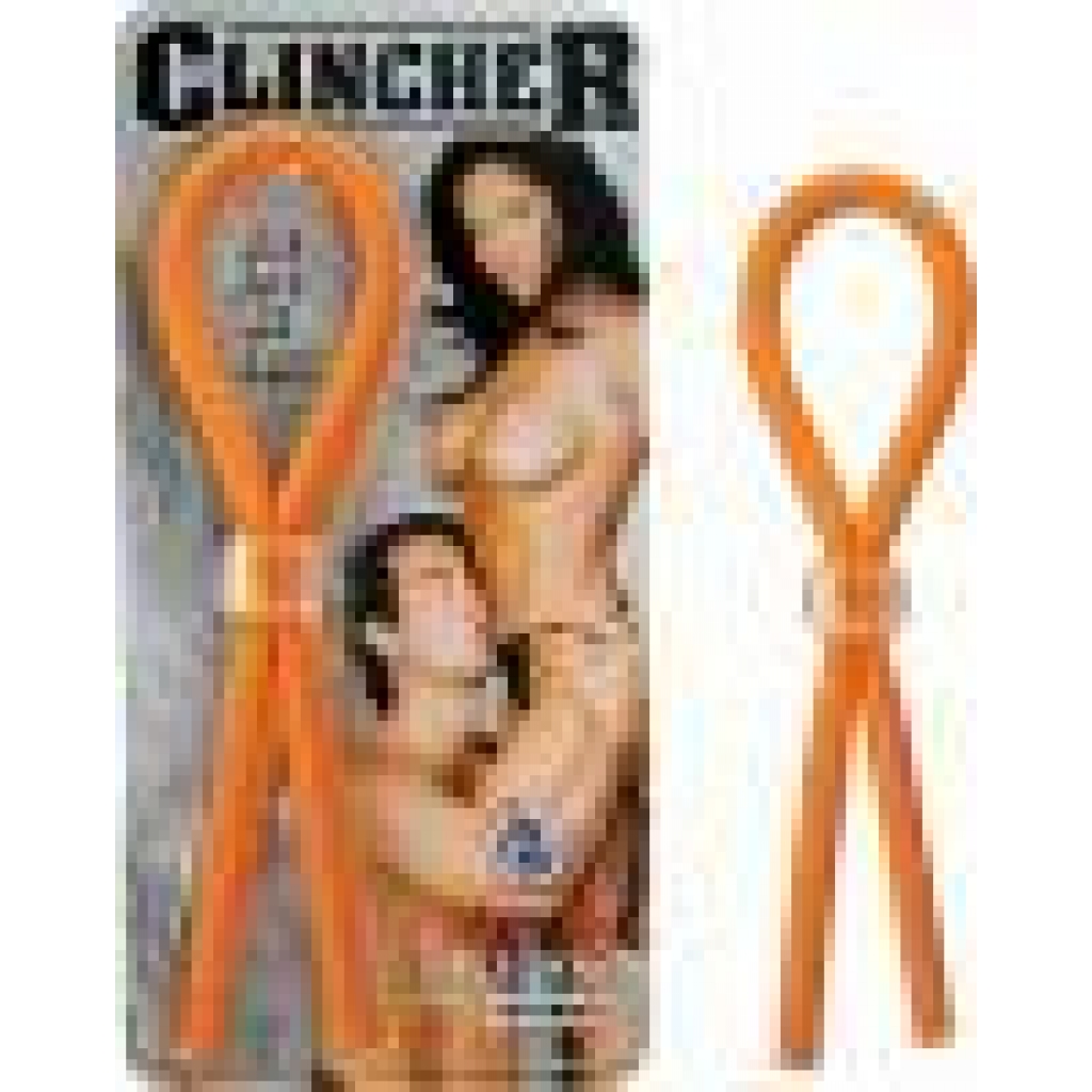 Clincher Adjustable Rubber Penis Ring - Orange