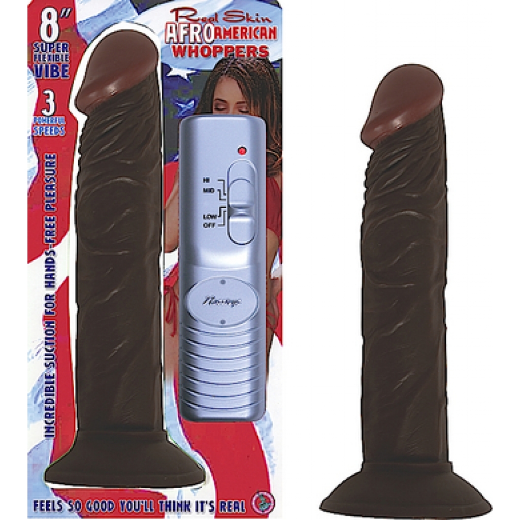 All American Whopper Vibrating Dildo - Brown