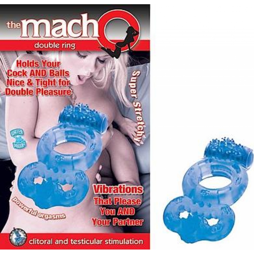 Shaft and Balls Macho Double Ring - Blue