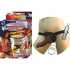 Real Skin Afro American Whoppers Vibrating Dong w/Harness - Brown