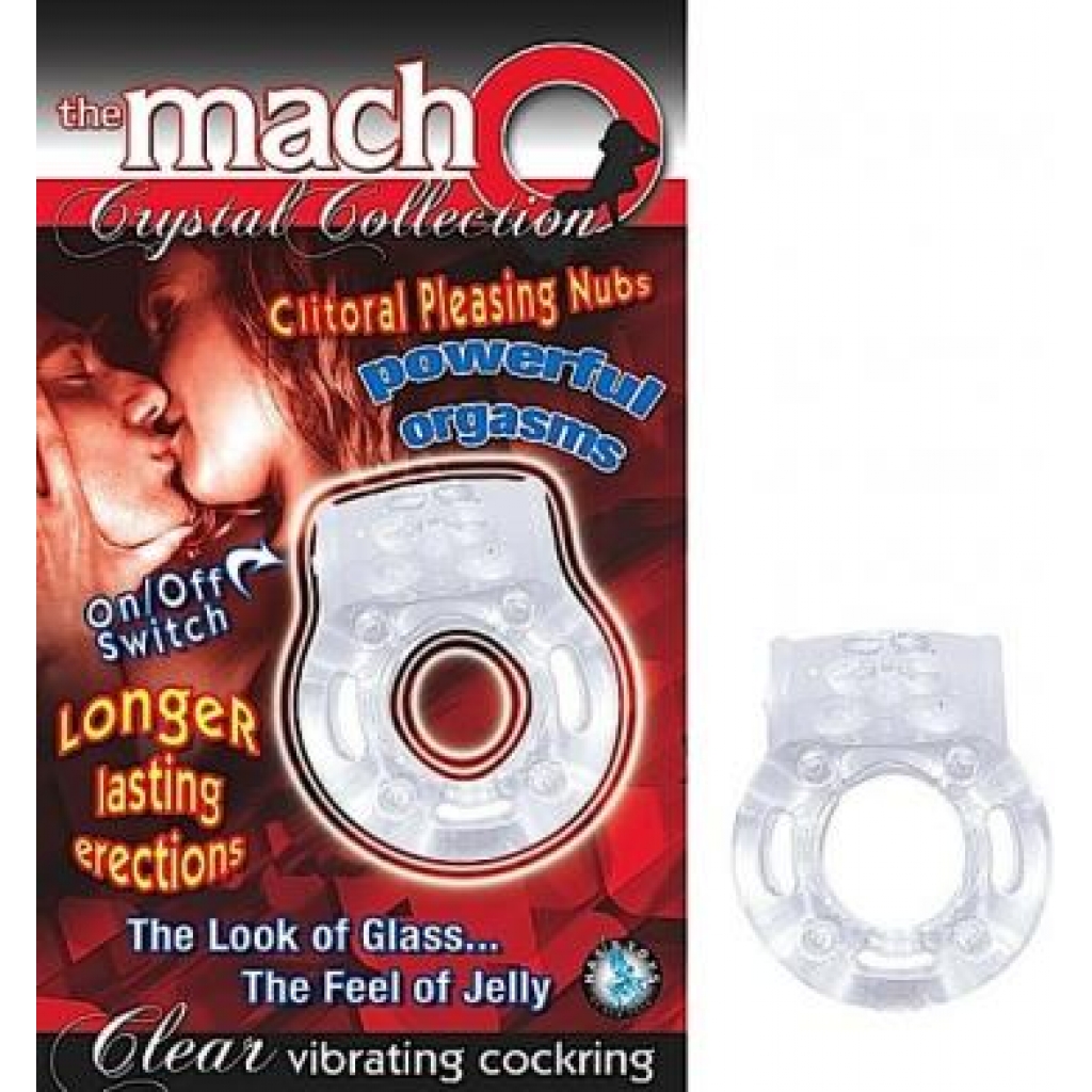 Macho Crystal Penisring Clear Vibrating