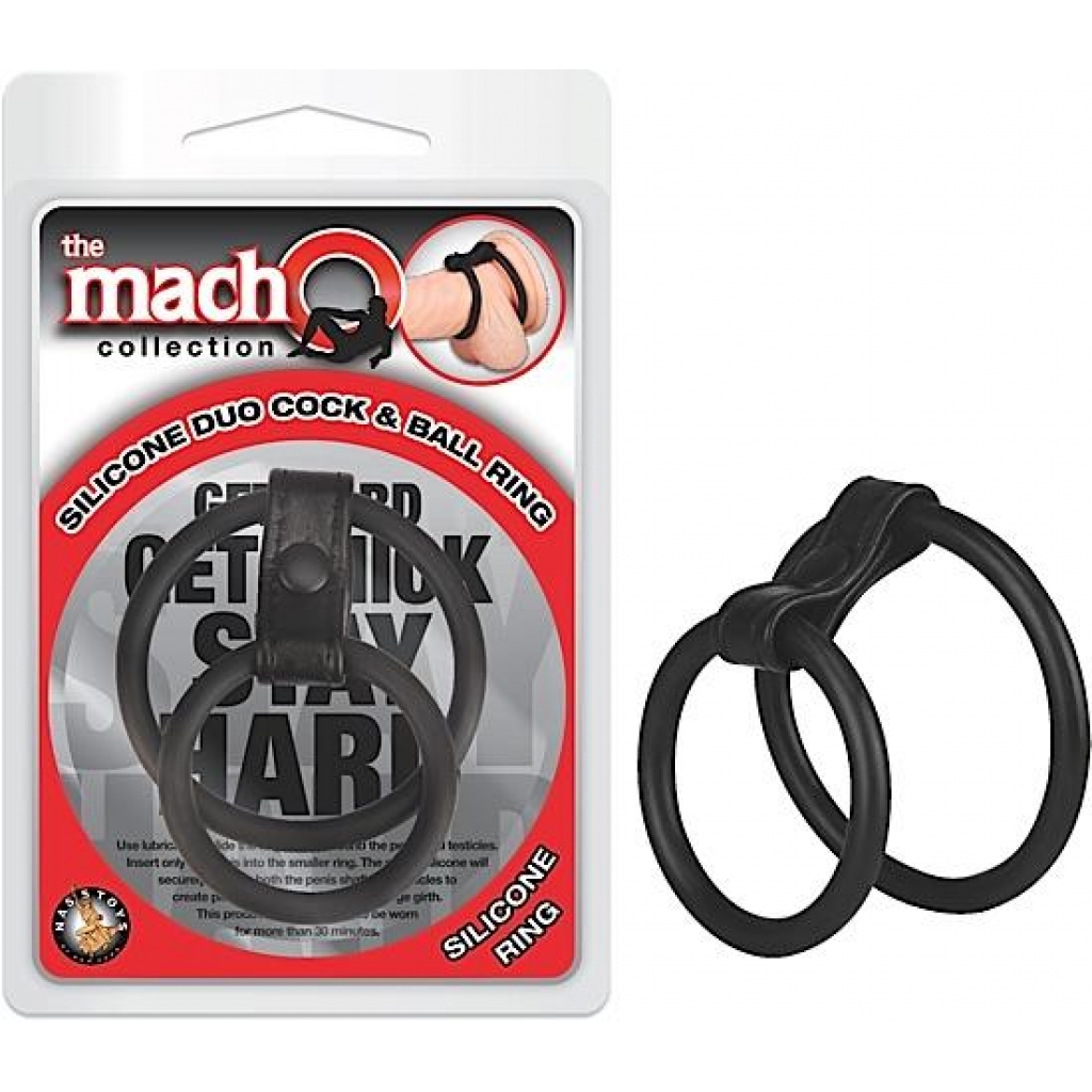 Macho Silicone Duo Penis & Ball Ring - Enhanced Sensation