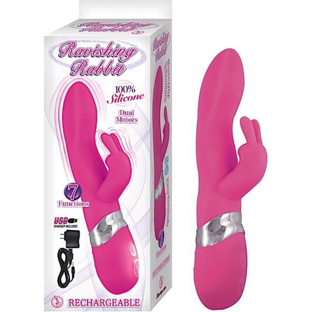 Ultra-Powerful Dual Motor Ravishing Rabbit Vibrator in Pink