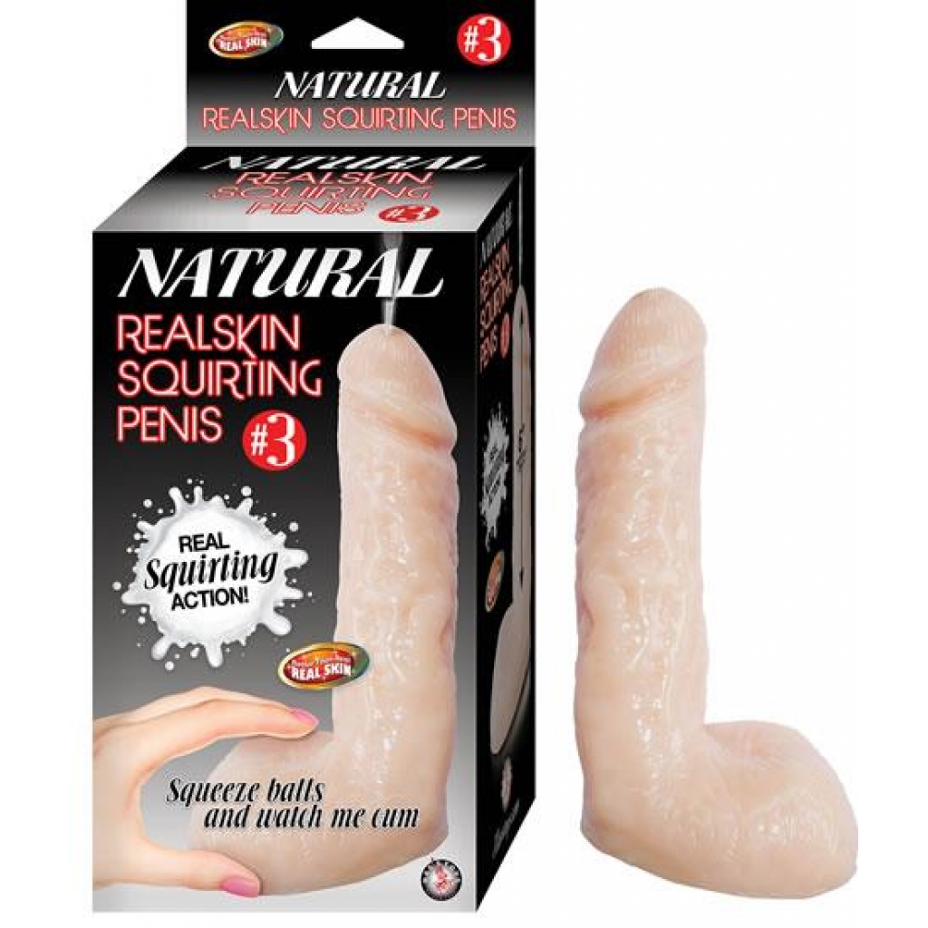 Natural Realskin Squirting Penis 03 - 7.5 inches Beige