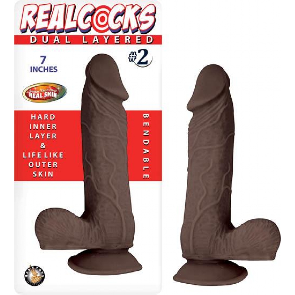 Realpeniss Dual Layered #2 Dark - Realistic Dildo