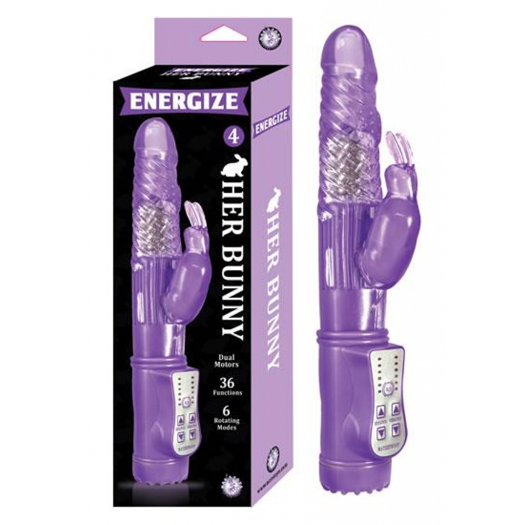 Energize Her Bunny 4 Purple Rabbit Vibrator with 36 Functions