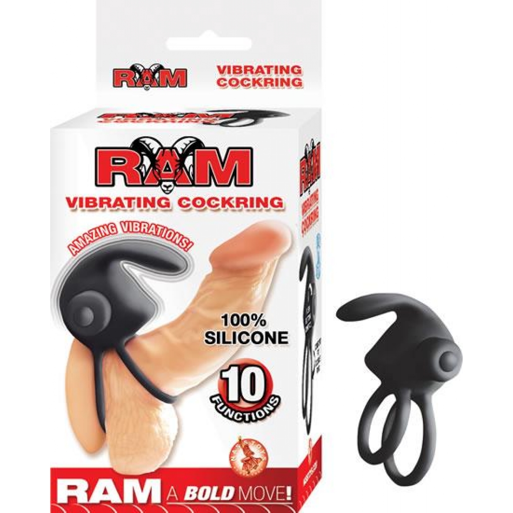 Ram Vibrating Penis Ring Black