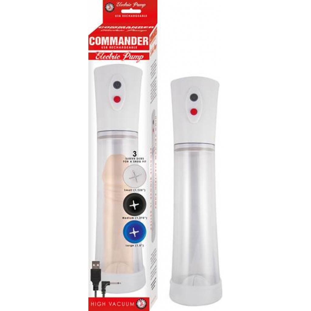 Commander Electric Pump – Clear Penis Pump