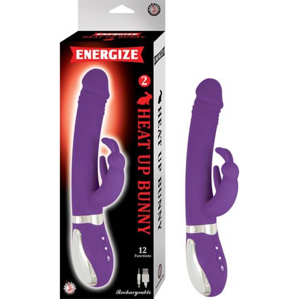 Energize Heat Up Bunny 2 Rabbit Vibrator - Purple