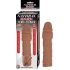 Natural Realskin Penis Extender with Vibrating Bullet - Brown