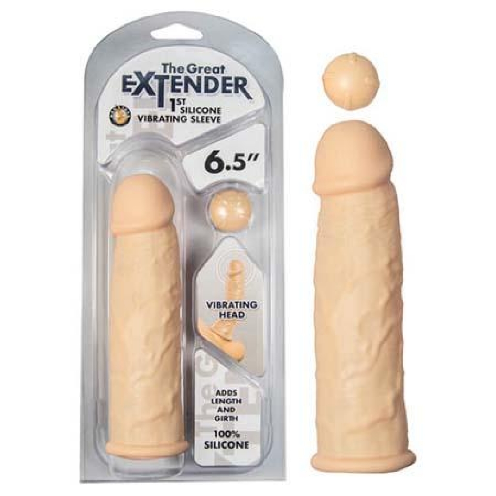 The Great Extender - 6.5-Inch Silicone Vibrating Sleeve