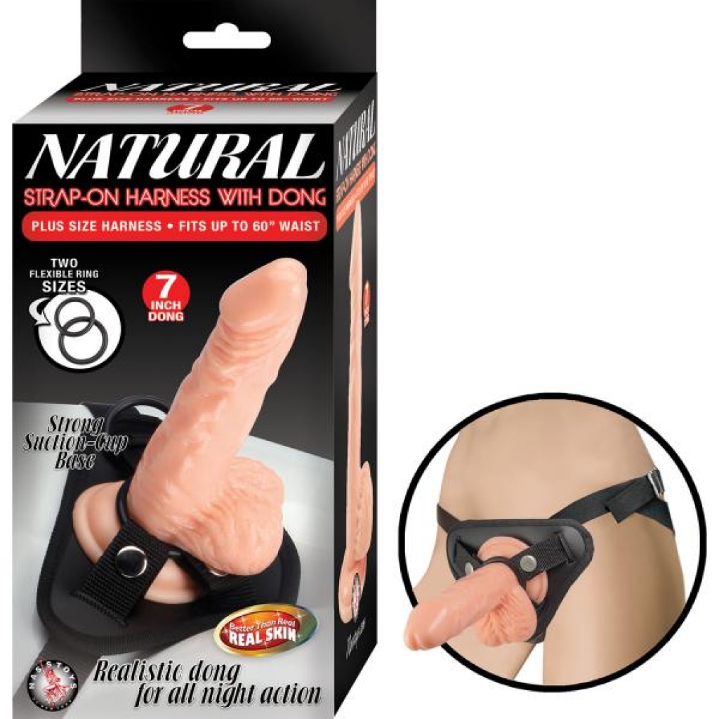 Natural Strap-On Harness with Dong - Versatile Pleasure