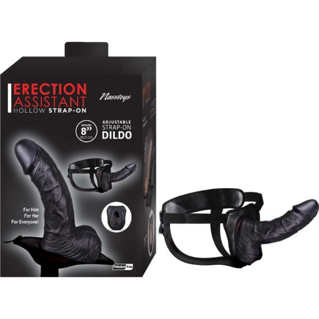 Erection Assistant Hollow Strap-on 8 Black