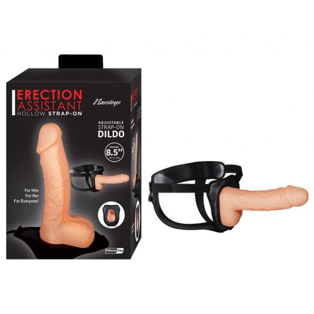 Erection Assistant Hollow Strap-on 8.5in White