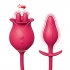 Clit-tastic Tulip Finger Massager & Plug - Red