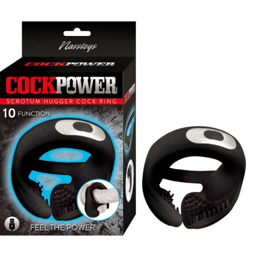 Penispower Scrotum Hugger Penis Ring - Black