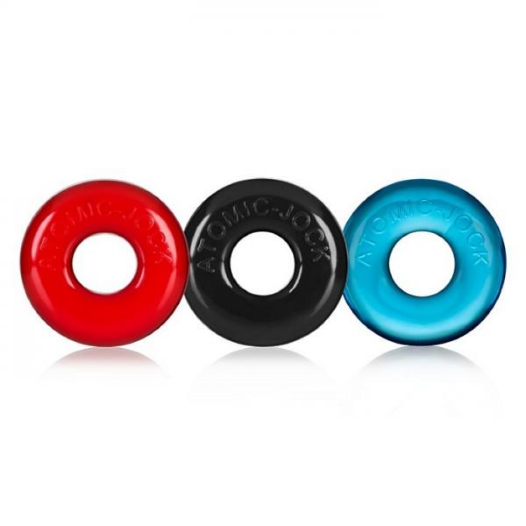 Oxballs Ringer 3 Pack Penis Rings - Multi Colored