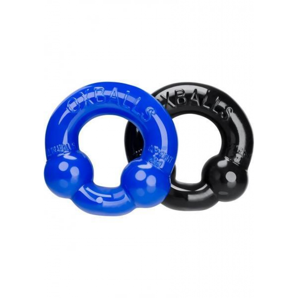 Oxballs Ultraballs Penis Ring - 2 Pack Black/Police Blue