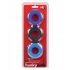 Hunkyjunk Huj C-ring - 3pk Blue/Multi