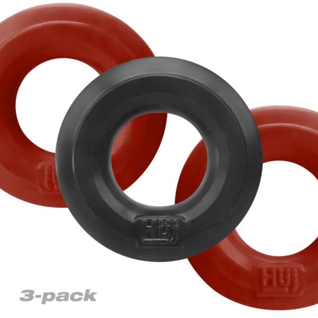 Hunkyjunk HUJ C-Ring 3-Pack - Cherry & Tar Ice