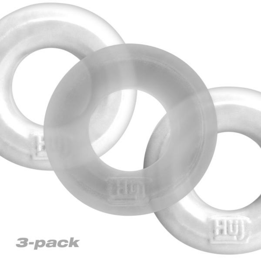 Hunkyjunk Huj C-ring 3pk - White Ice & Clear