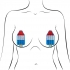 Pastease Red, White & Blue Ice Pop Glitter Nipple Pasties