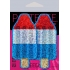 Pastease Red, White & Blue Ice Pop Glitter Nipple Pasties