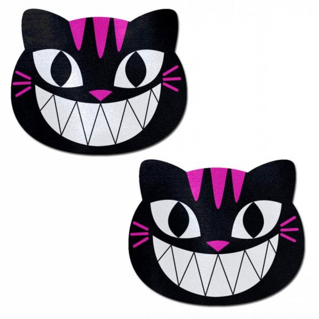Pastease Black & Pink Cheshire Kitty Cat Pasties