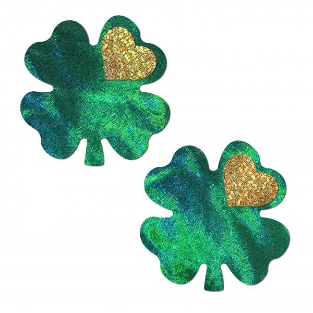 Pastease Holographic Green Clover - Full Coverage