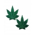 Pastease Pot Leaf Glitter Green Nipple Covers