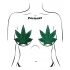 Pastease Pot Leaf Glitter Green Nipple Covers