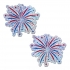 Fireworks Patriotic Glitter Nipple Covers