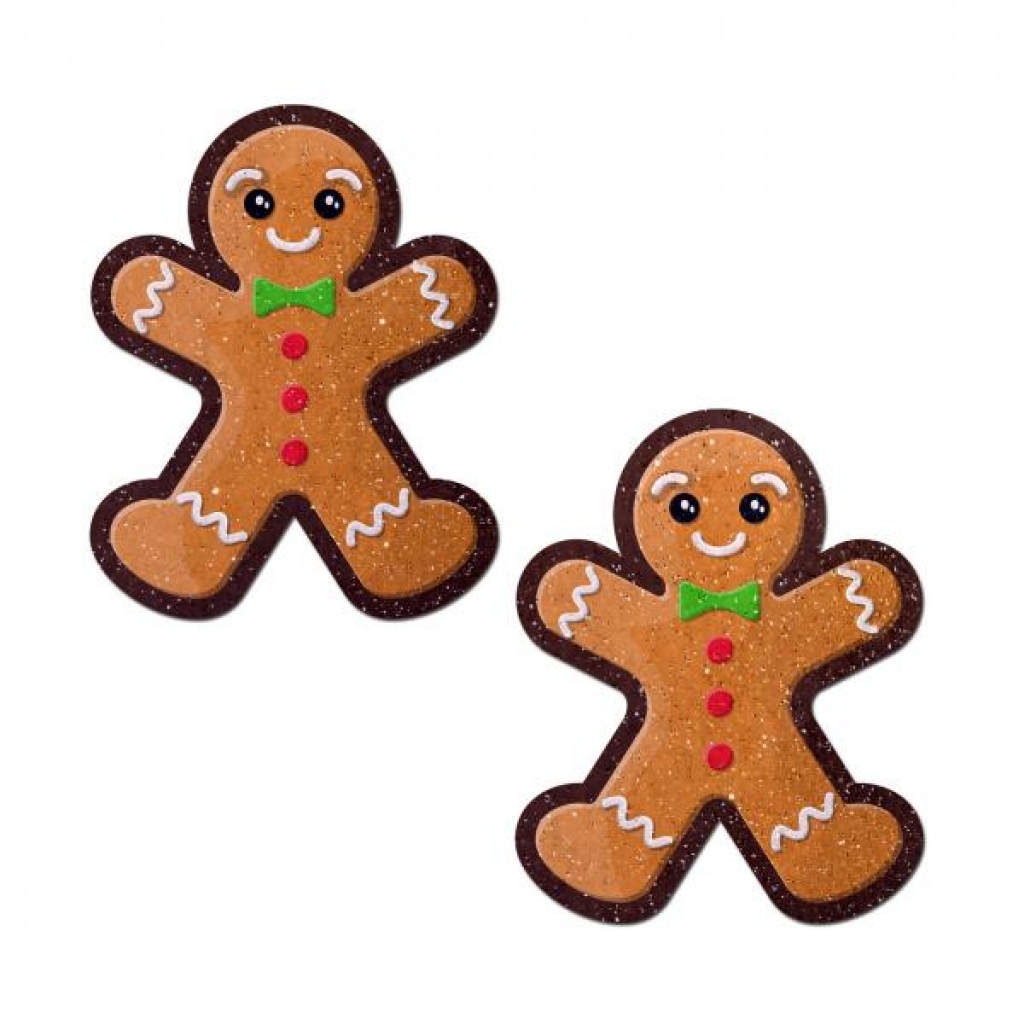 Pastease Gingerbread Man Nipple Pasties - Holiday Spirit