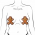 Pastease Gingerbread Man Nipple Pasties - Holiday Spirit