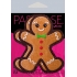 Pastease Gingerbread Man Nipple Pasties - Holiday Spirit