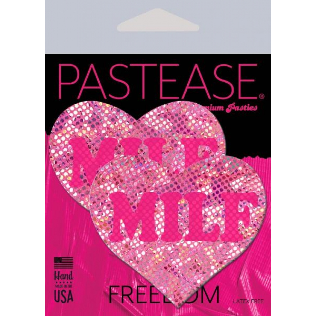 Pastease Love Milf Neon Pink Disco Heart Nipple Pasties