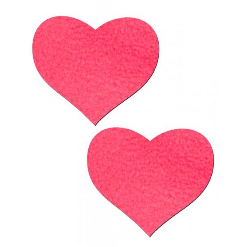 Heart Neon Pink Pasties - O/S