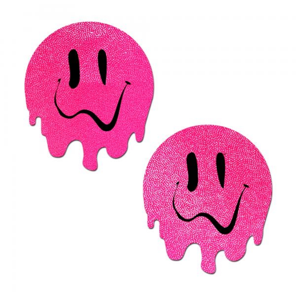 Pastease Melty Smiley Face Pasties - Neon Pink