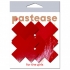 Pastease Petite Plus X Faux Latex Red Crosses