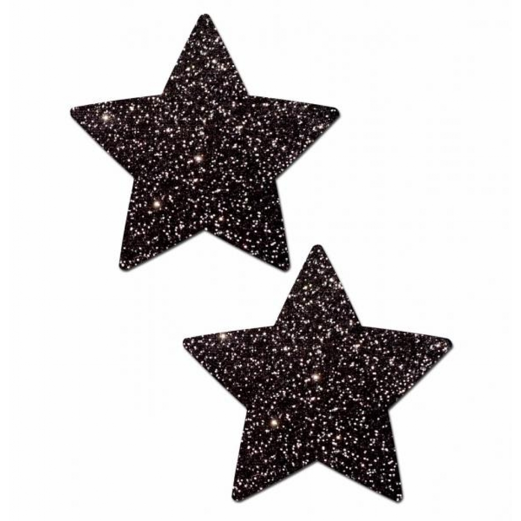 Pastease Sparkle Black Stars Pasties