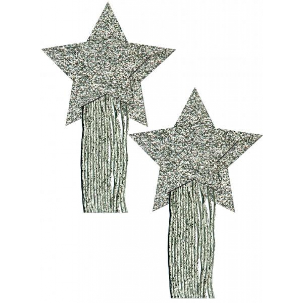 Star Tassel Silver Glitter Pasties - O/S