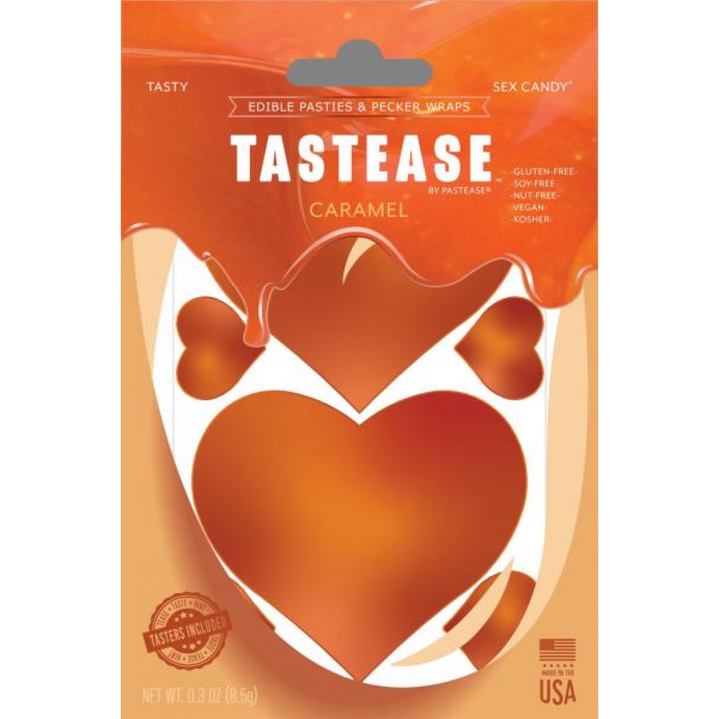 Tastease Caramel Edible Nipple Pasties & Pecker Wraps for Sweet Seduction