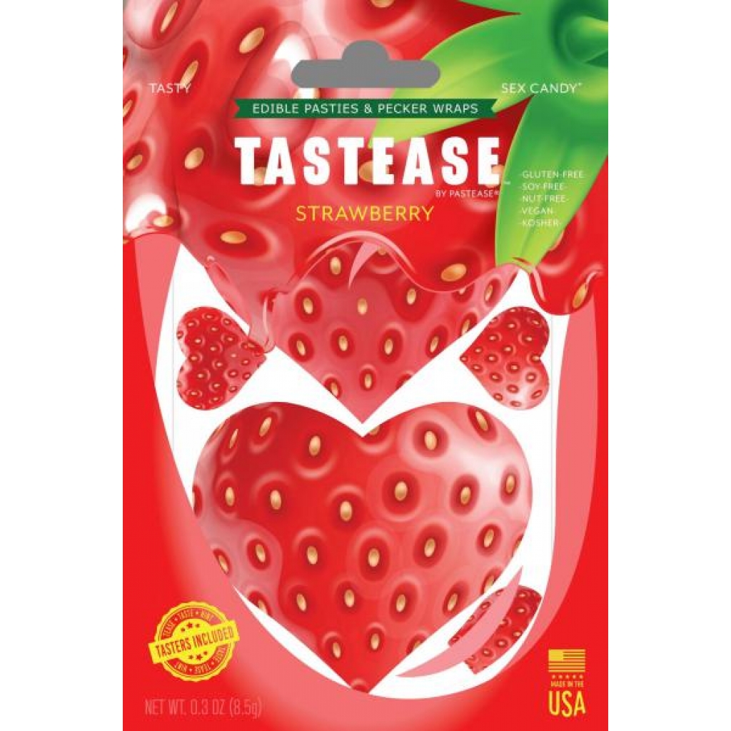 Tastease Strawberry Edible Nipple Pasties & Pecker Wraps