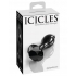 Icicles No 78 - Black Glass Massager with Gem End