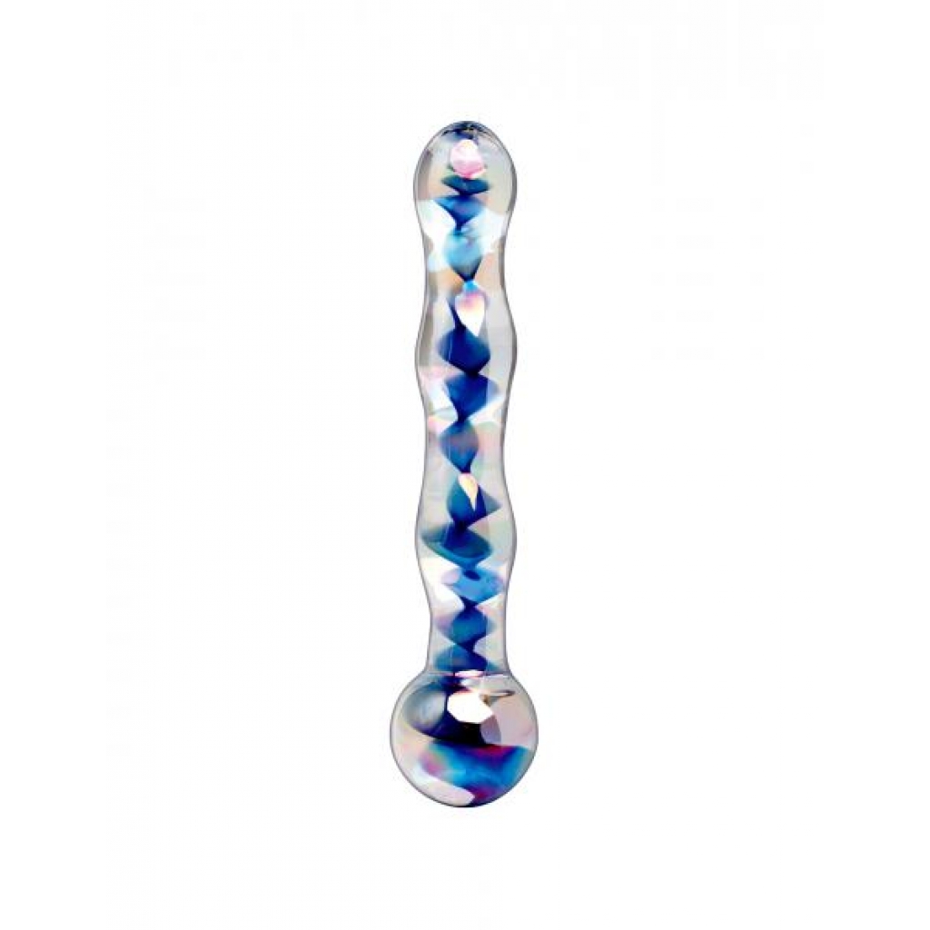 Icicles No. 8 Clear Blue Glass Massager