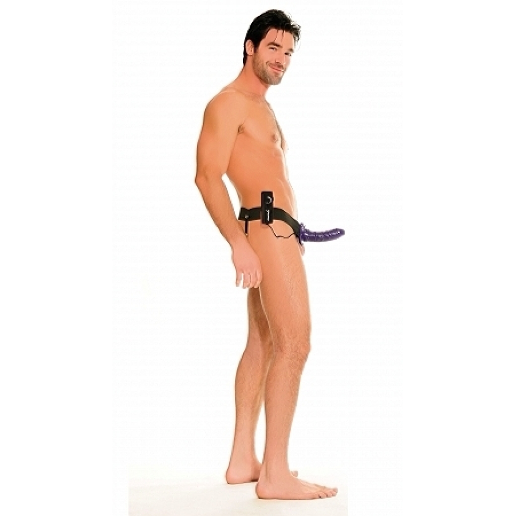 Fetish Fantasy Vibrating Hollow Strap-On - Purple