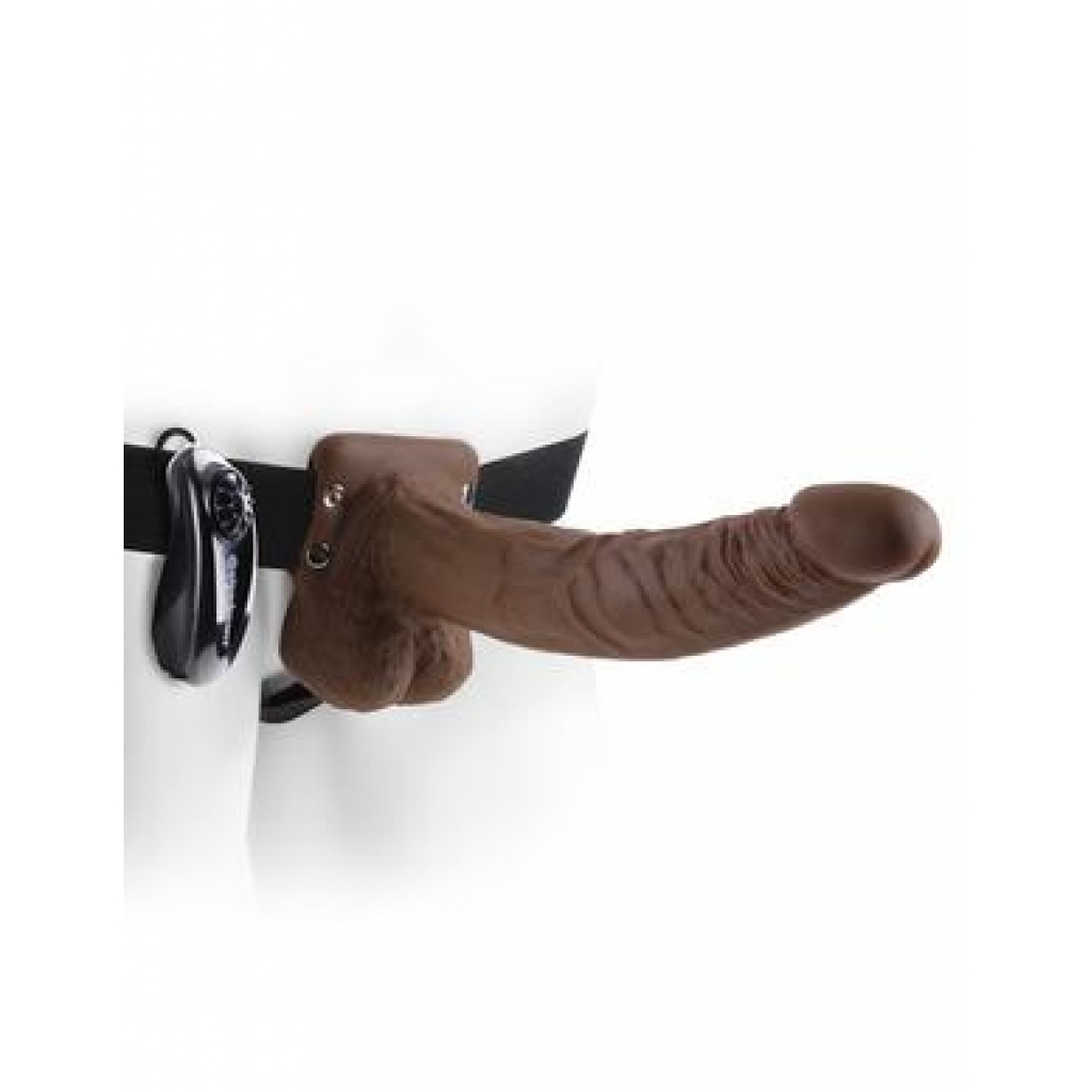 Fetish Fantasy 9 Inch Vibrating Hollow Strap-On with Balls