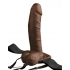 Fetish Fantasy 8 Inches Hollow Strap On Remote - Brown