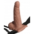 Fetish Fantasy 6 Inch Hollow Rechargeable Strap-on - Tan Pleasure