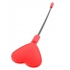 Silicone Heart Red Crop - 28 inches for Kinky Play